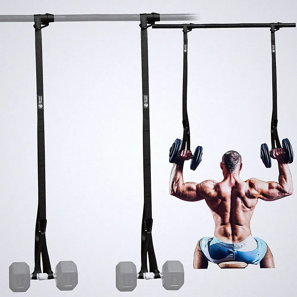 Heavy-Duty Adjustable Dumbbell Spotter Straps for Home & Gym, 220LB Capacity