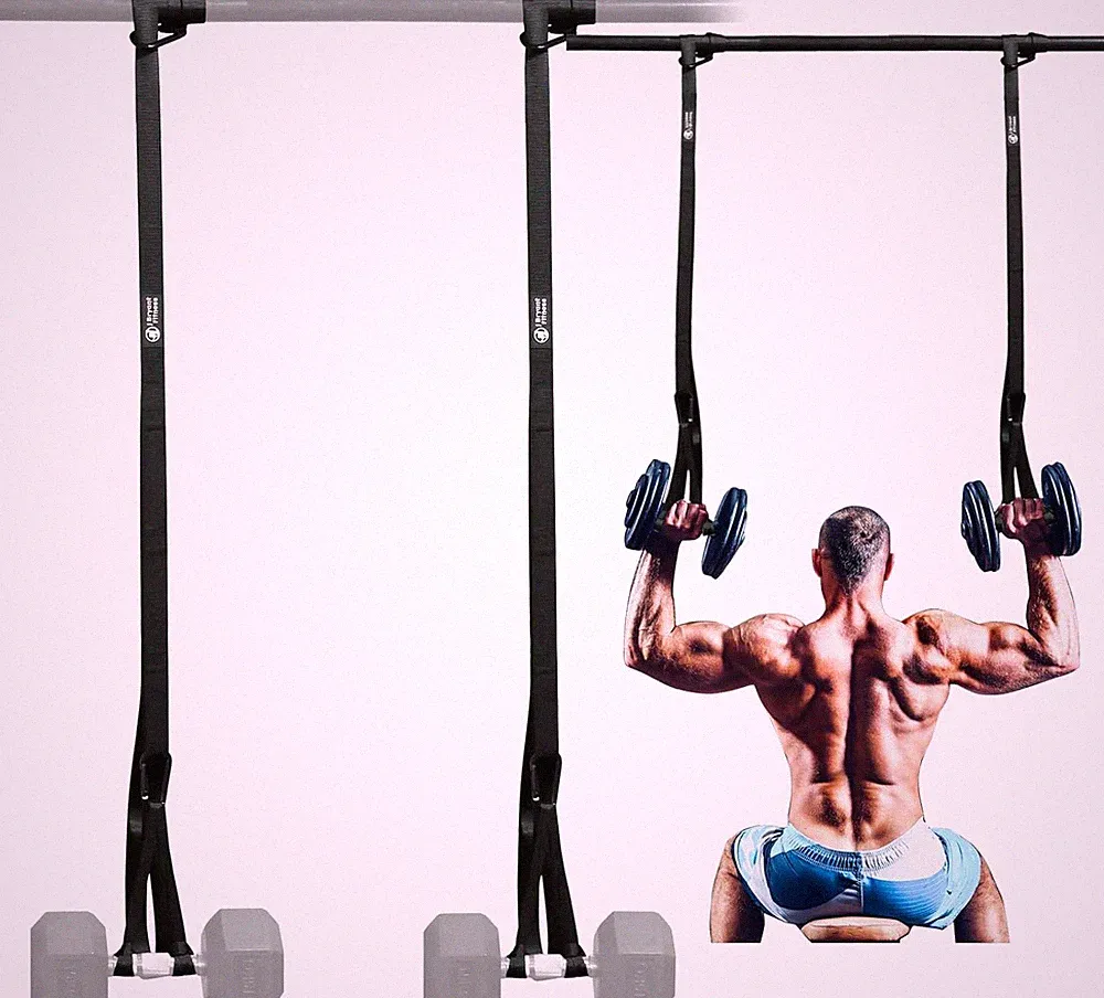 Heavy-Duty Adjustable Dumbbell Spotter Straps for Home & Gym, 220LB Capacity