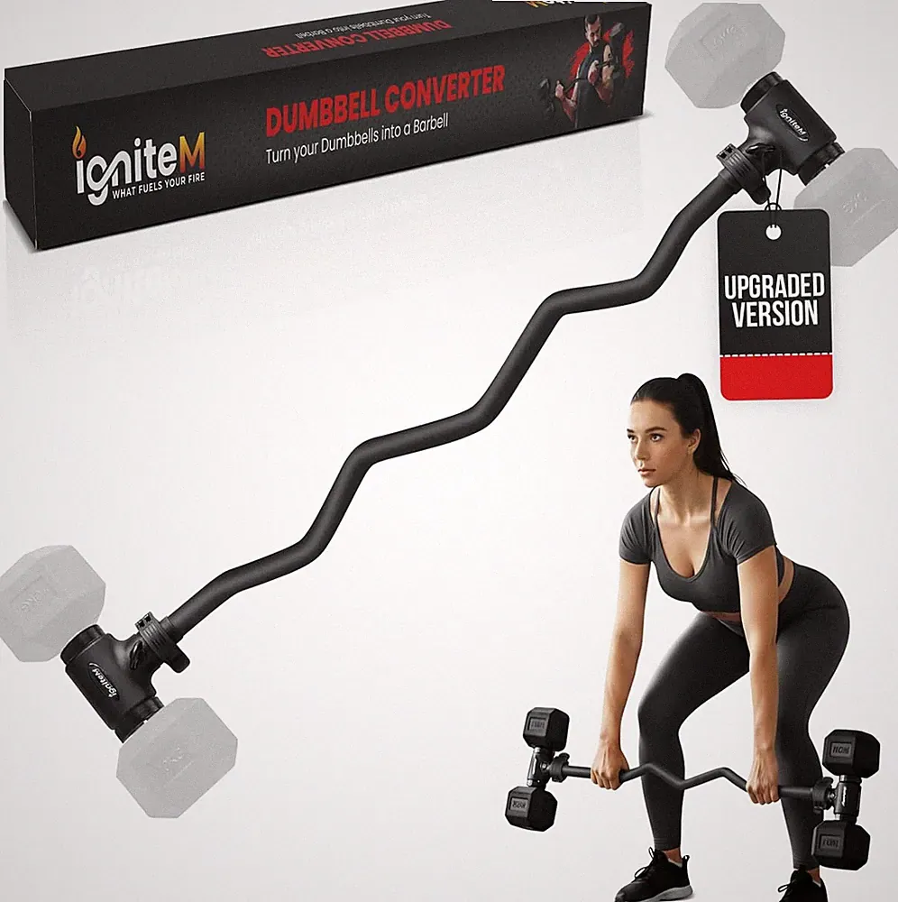 Heavy Duty Dumbbell Bar Converter - 200 Lb Capacity, Secure Locking System