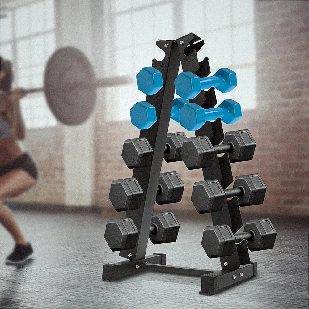 Heavy-Duty Dumbbell Rack for Home Gym - Space-Saving Storage, 300kg Capacity