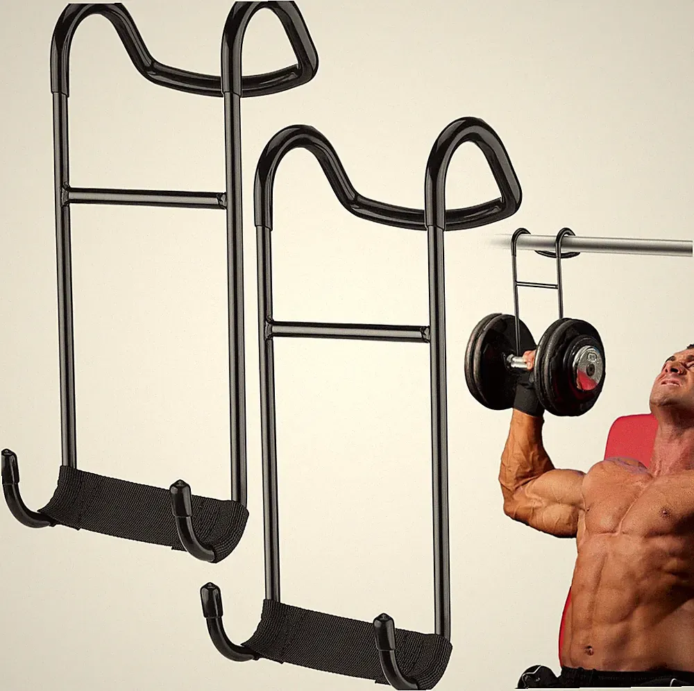 Heavy-Duty Dumbbell Spotter Hooks for Secure Bench Press Support