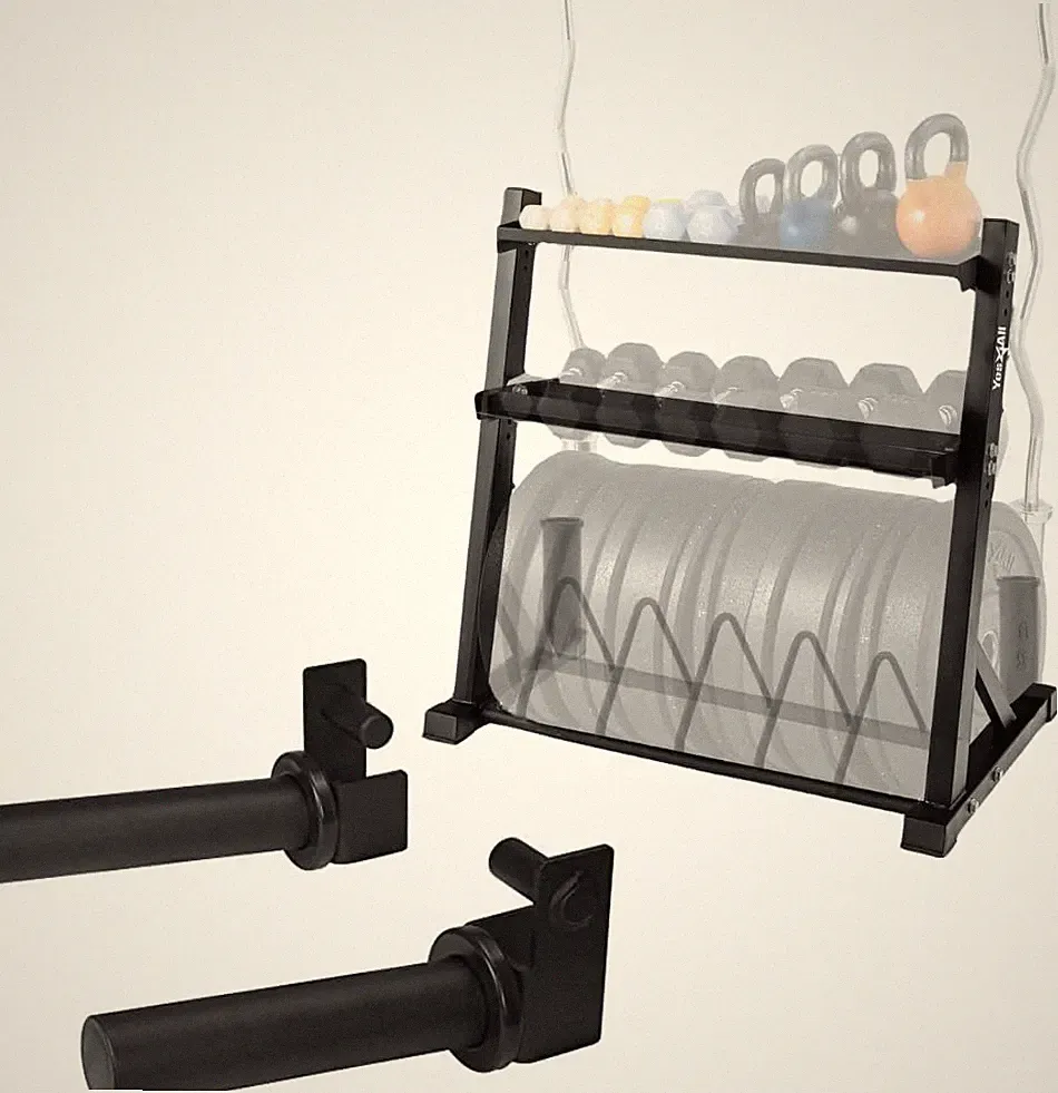 Heavy-Duty Metal Weight Storage Rack for Dumbbells, Kettlebells & Plates