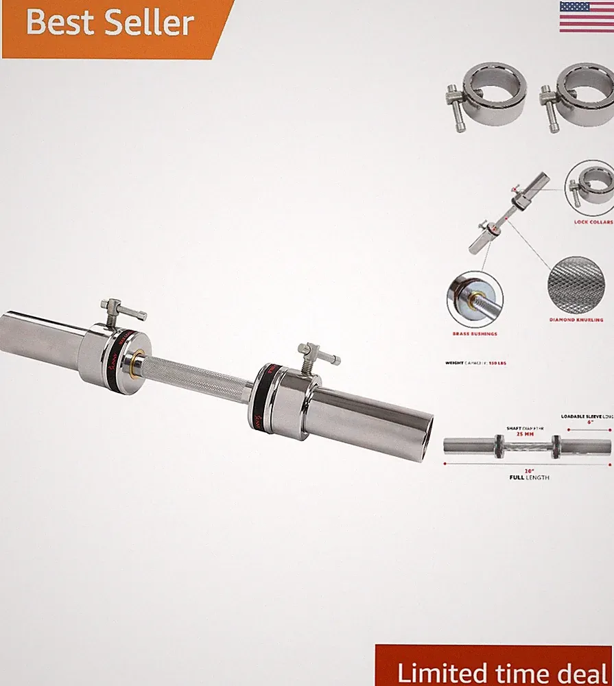 Heavy-Duty Rotating Olympic Dumbbell Bar - Versatile - 150LBS Weight Limit