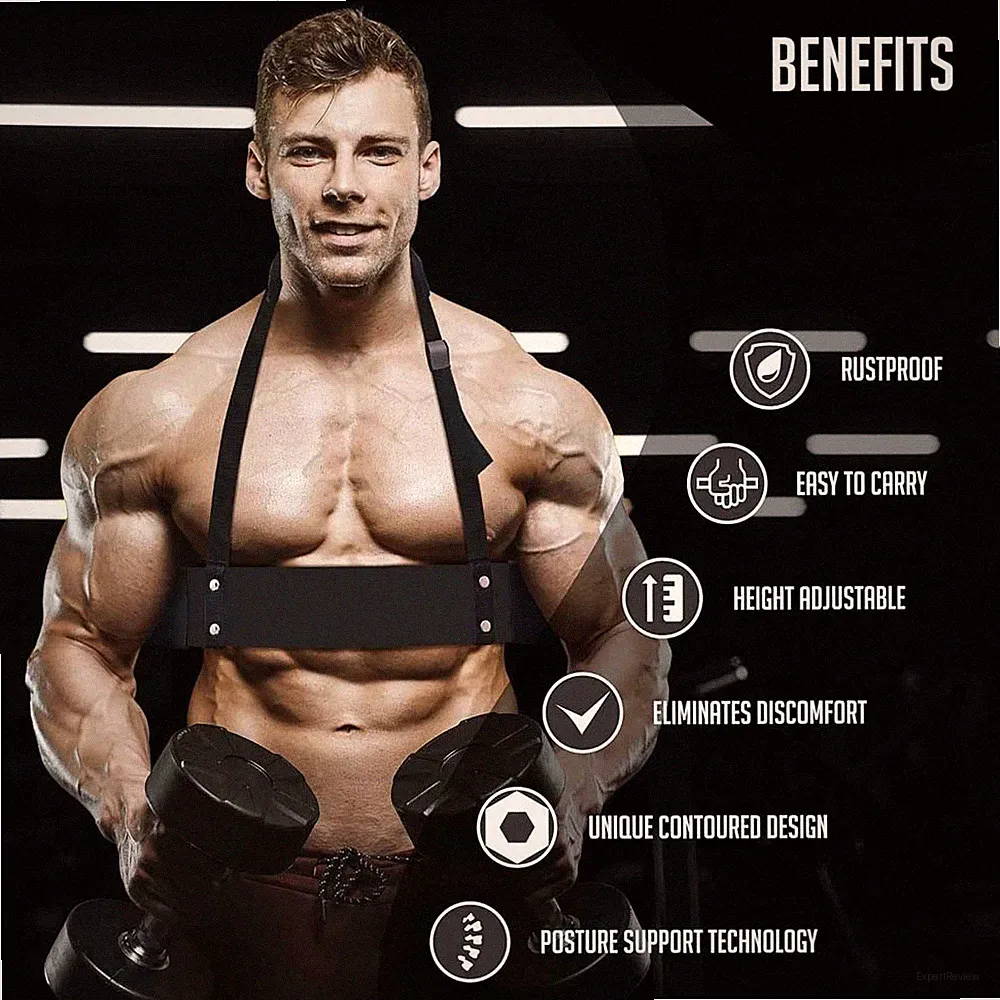 Heavy-Duty Solid Anti-Slip Anti-Skid Ergonomic Barbell & Dumbbell Curl Assistant