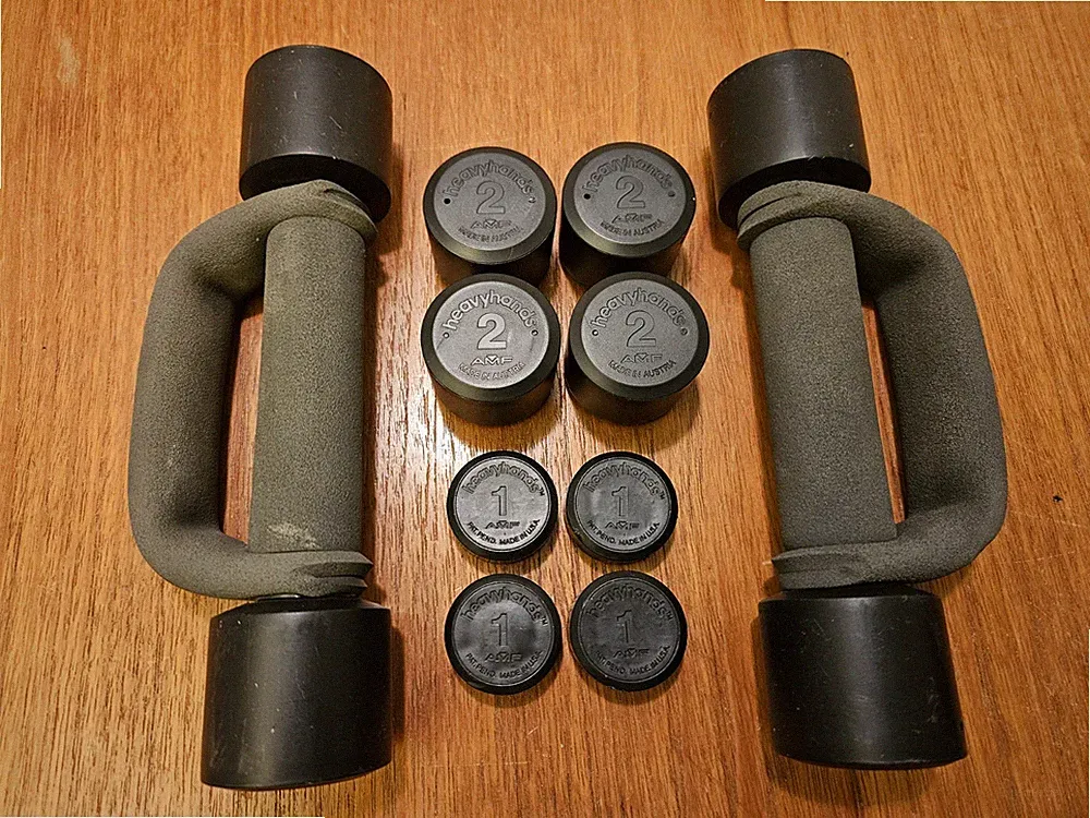 Heavy Hands Multipac Multi-Set Workout Weights 1, 2, 3 AMF Dumbbells NO CASE