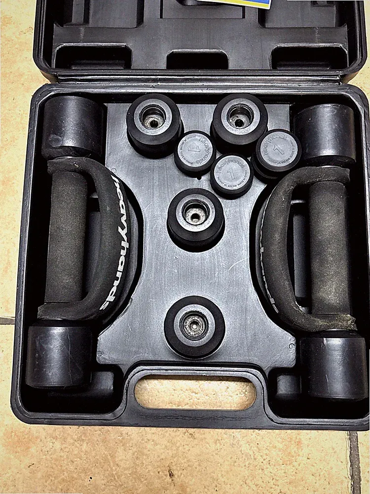 Heavy Hands Multipac Multi-Set Workout Weights 1, 2, 3 w/Case