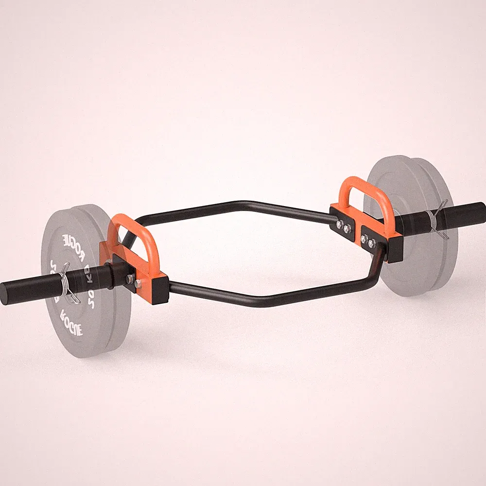 Hex Barbell 2 Inch Olympic Trap Bar 48.6 Inch Deadlift Squat Shrugs 400lb Capaci