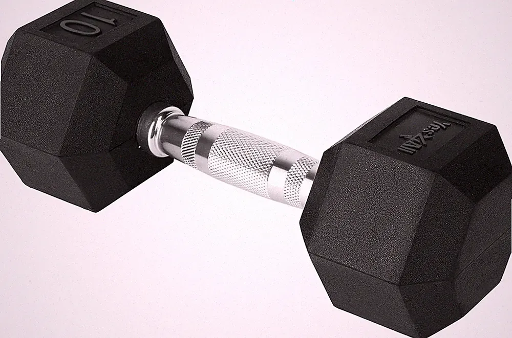 Hex Dumbbell Hand Weight Chrome
