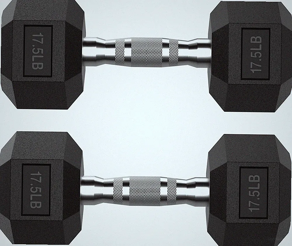 Hex Dumbbell Set 2.5-400 Lb, Rubber Encased Exercise & Fitness Dumbbells, Weight