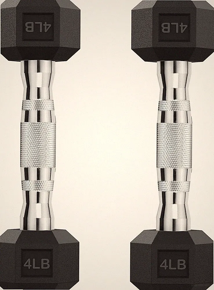 Hex Dumbbell Set, 2.5-65 Lb Rubber Encased Exercise & Fitness Dumbbells, Weights