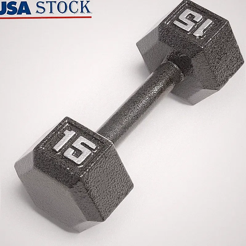 Hex Dumbbells Full Body Workout Exercise Equipment Non-Roll Heads Knurled Grip