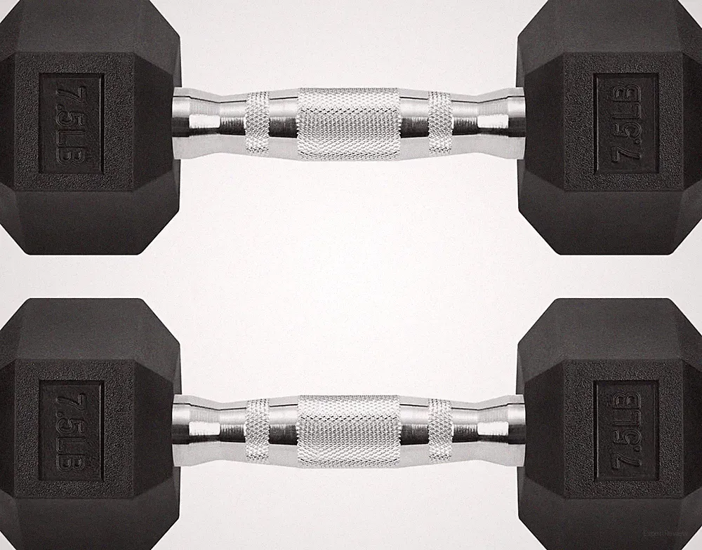 Hex Dumbbells Rubber Coated Cast Iron Dumbbell Set for Exercises