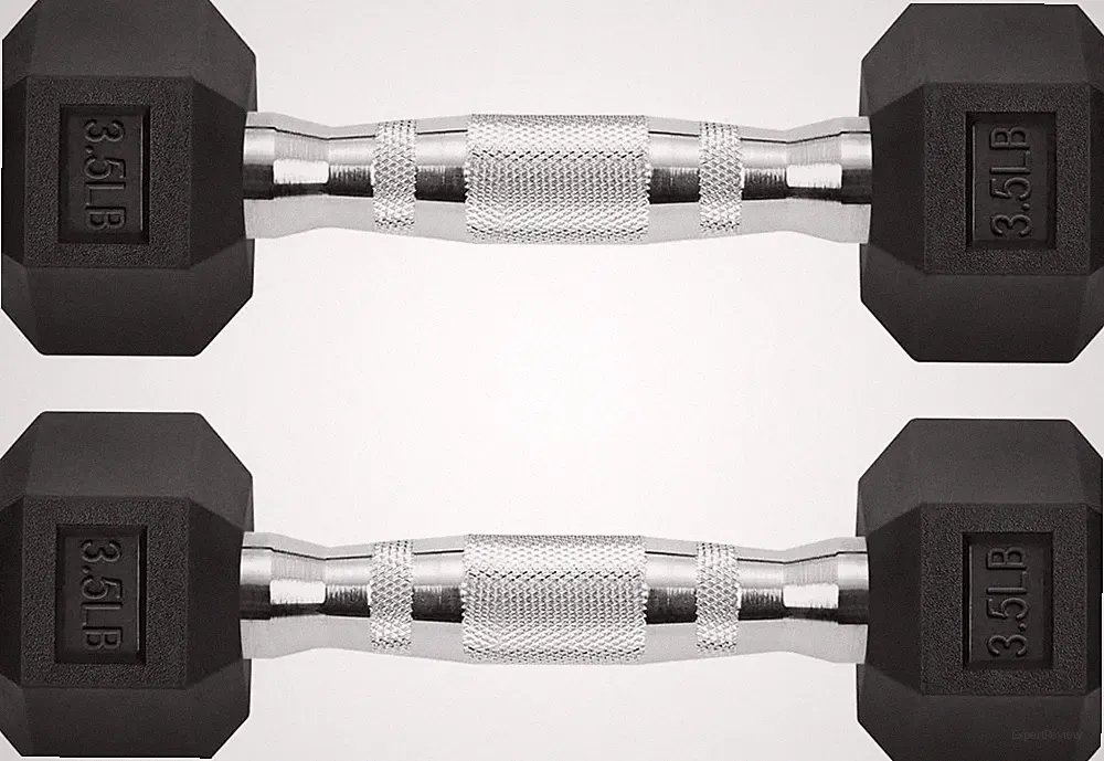 Hex Dumbbells Rubber Coated Cast Iron Hex Black Dumbbell Free Weights Exercises
