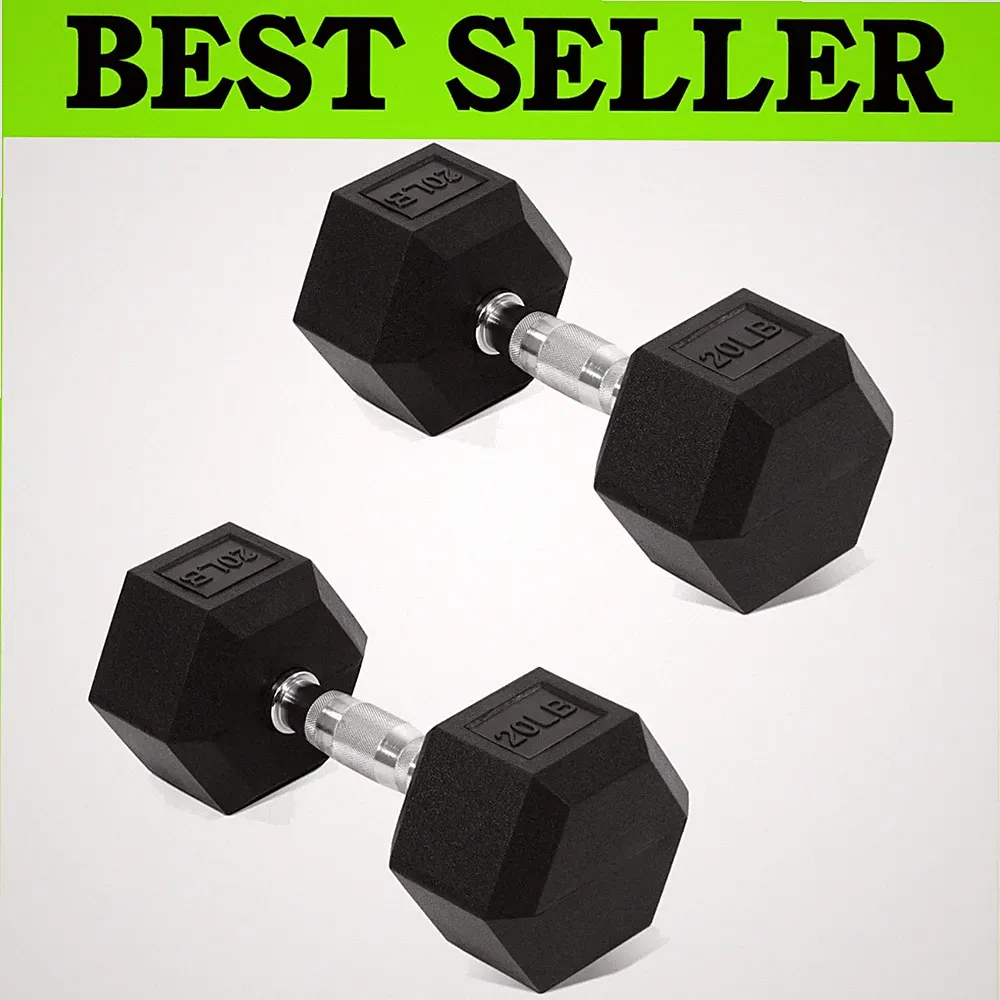 Hex Dumbbells Set 5-50 LB Pair, Workout Weights$
