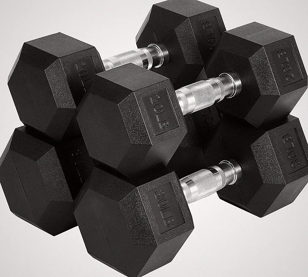 Hex Dumbbells Set for Home Gym – PVC/PEV Coated, Anti-Roll Design, Non-Slip