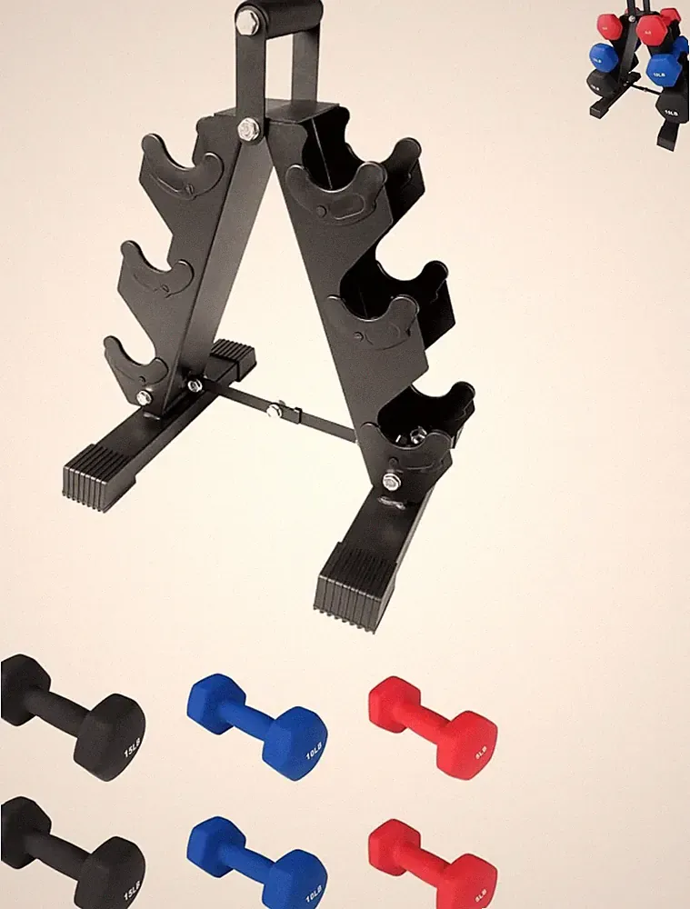 Hexagon Dumbbell Set with Rack Anti Slip