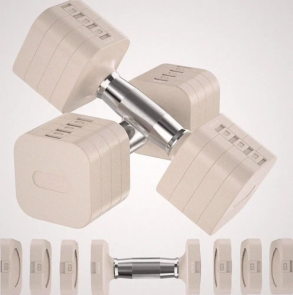 Hezeyferg 22LB 26.4LB 30.8LB Adjustable Dumbbells Set, Adjustable Weight Dumbbel