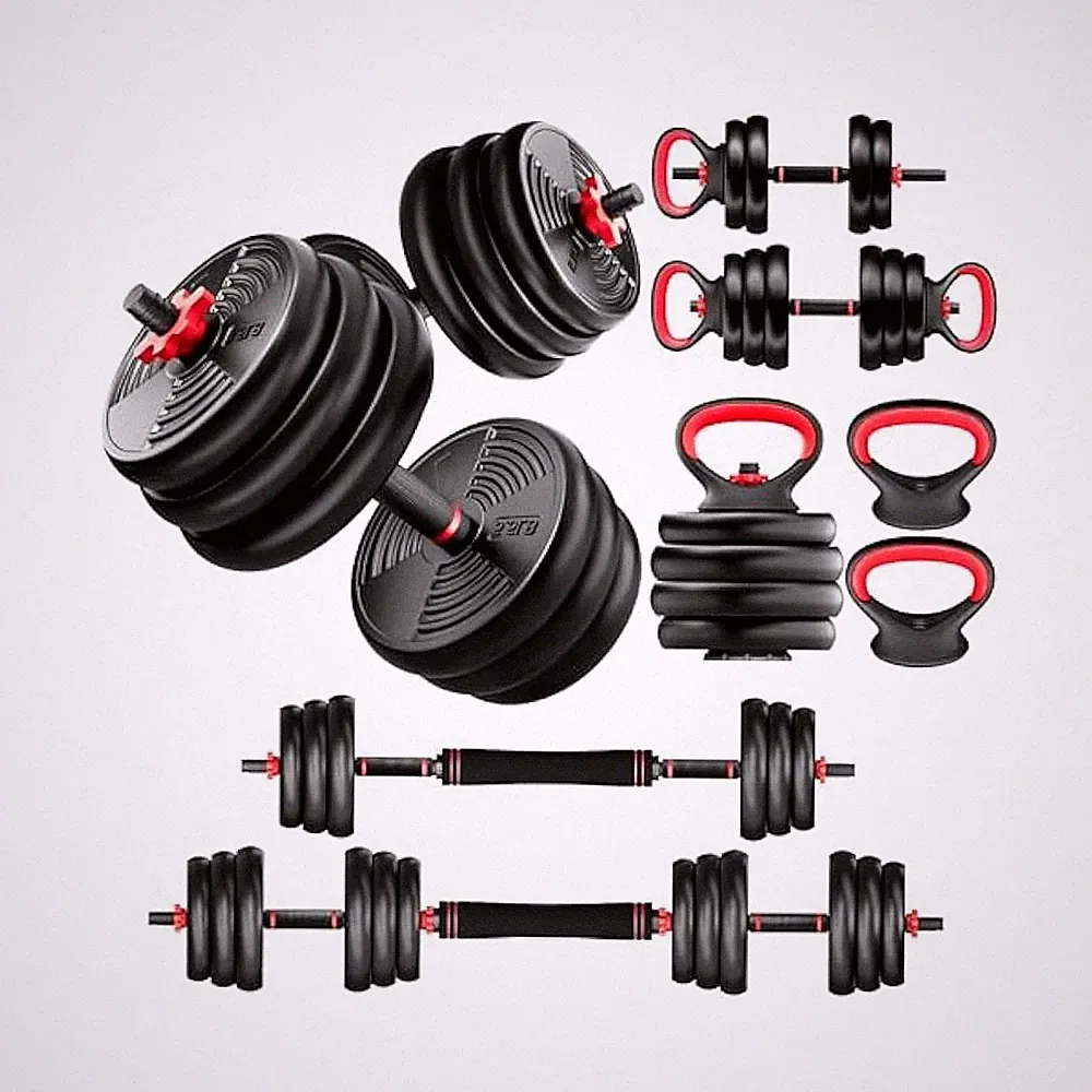 High,Quality 4,in,1 Dumbbell Set, Iron Sand Core, PE Shell, 55/77LBS for