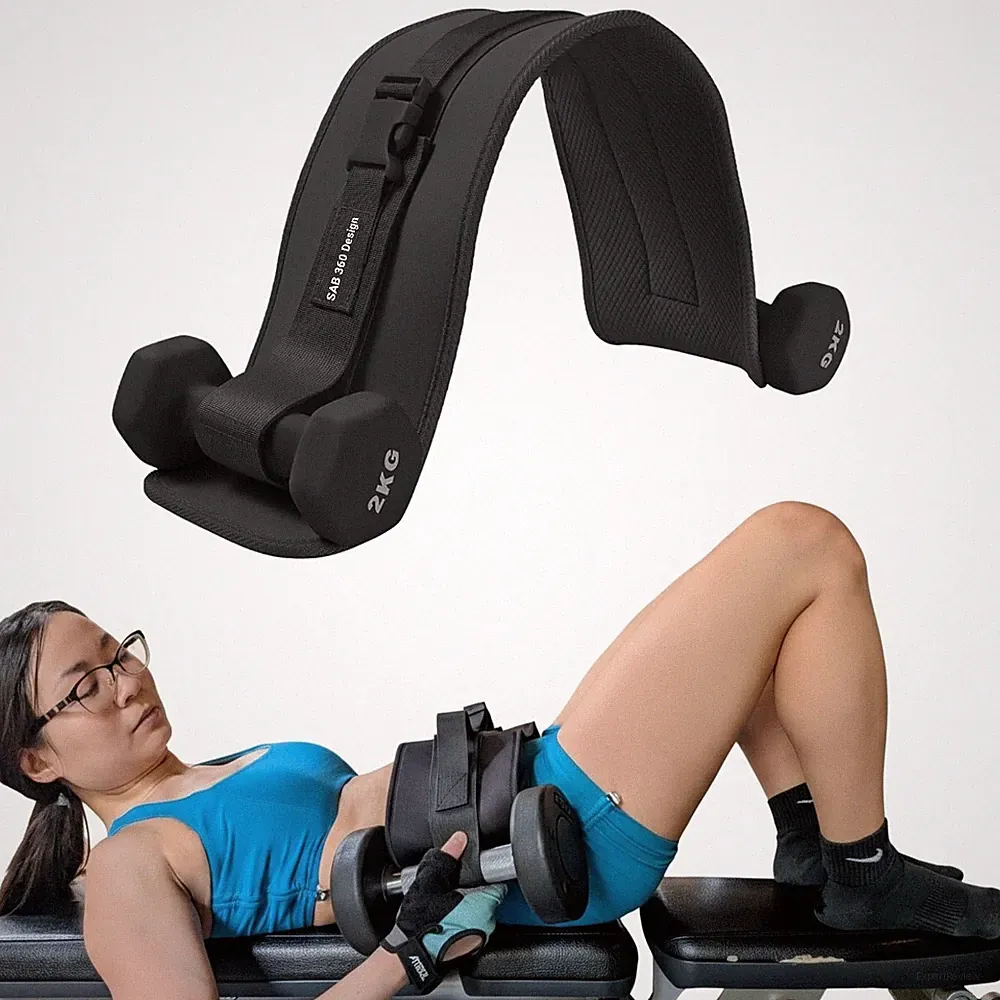 Hip Thrust Belt For Dumbbells Heavy, Kettlebells, Plates, Hip Thrust Band for