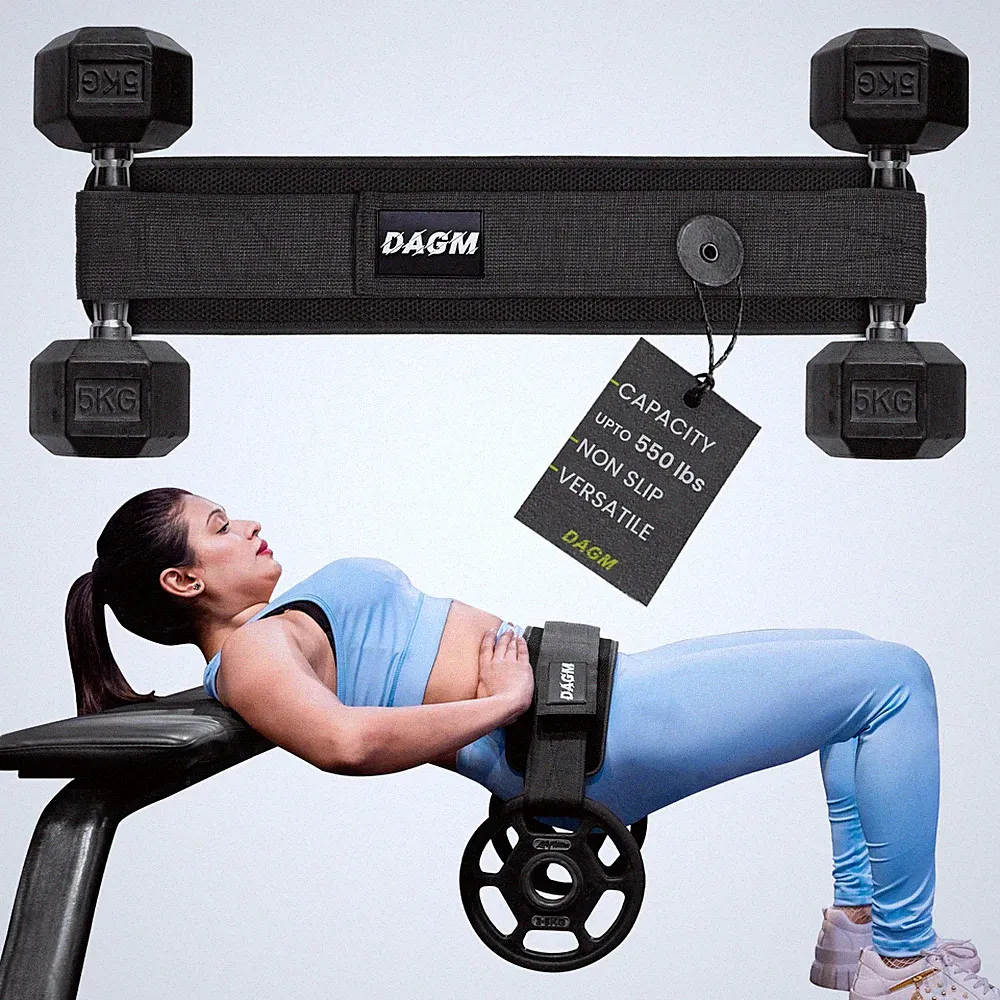 Hip Thrust Belt for Dumbbells Heavy Weights – Adjustable Glute Workout Belt f...