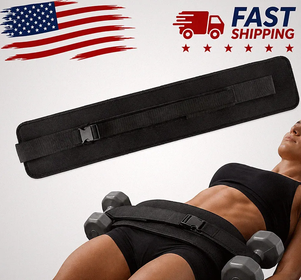 Hip Thrust Belt for Dumbbells, Kettlebells & Weight Plates Glute Exerciser