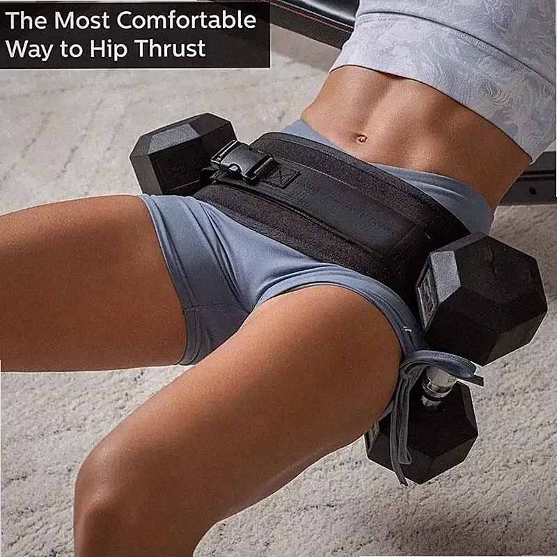 Hip Thrust Belt Glute Trainer Adjustable Dumbbell Belt Home Gym Workout Fitness