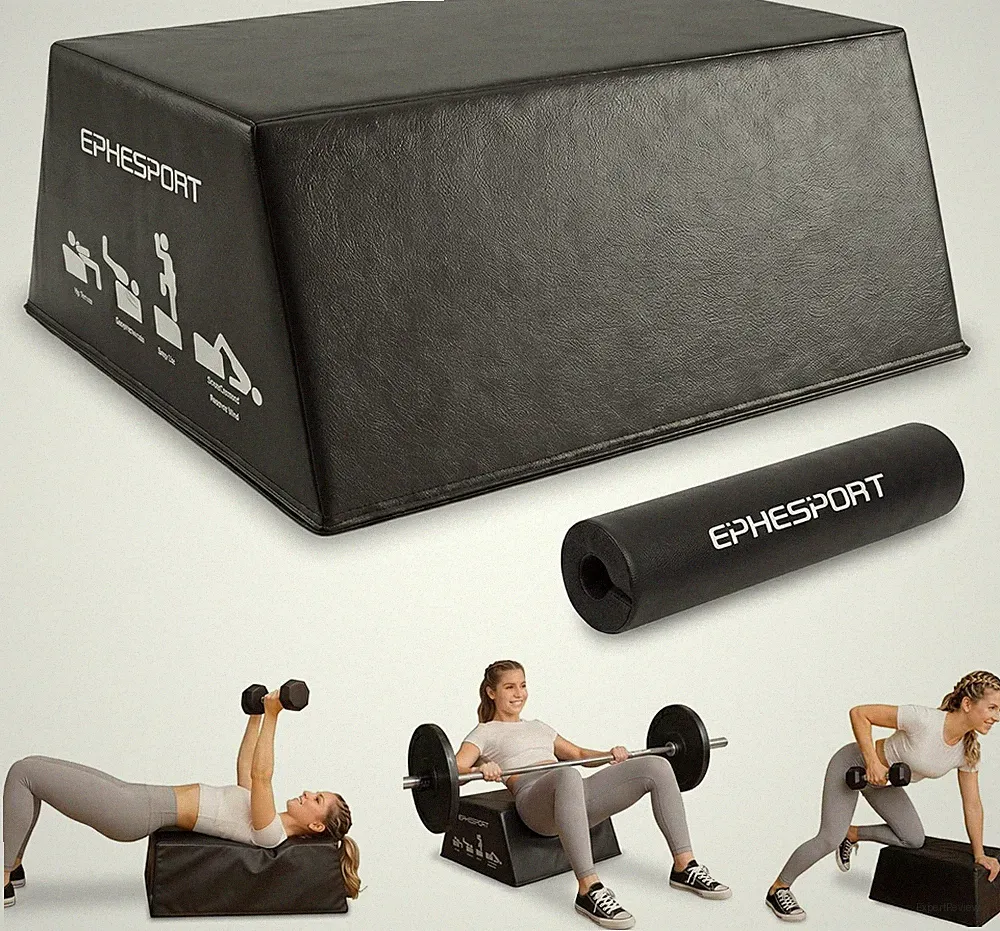 Hip Thrust Bench–Glute Bridge & Barbell Hip Thrust Equipment with Hip Thrust