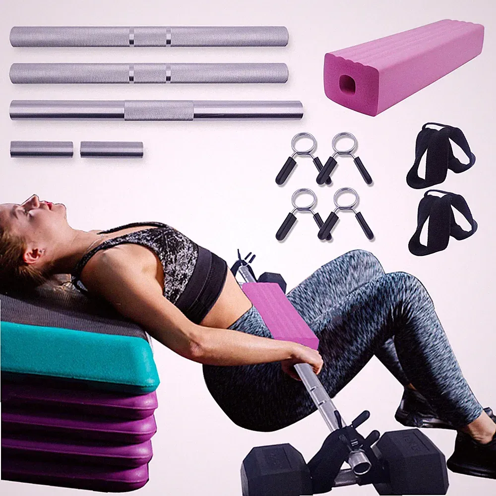 Hip Thrusts Training Bar Set for Dumbbell Kettlebell Home Fitness Equipment