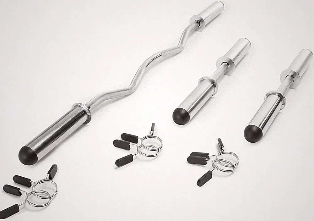 Hollow Curl Bar and Dumbbell Handle Set with Spring Collars