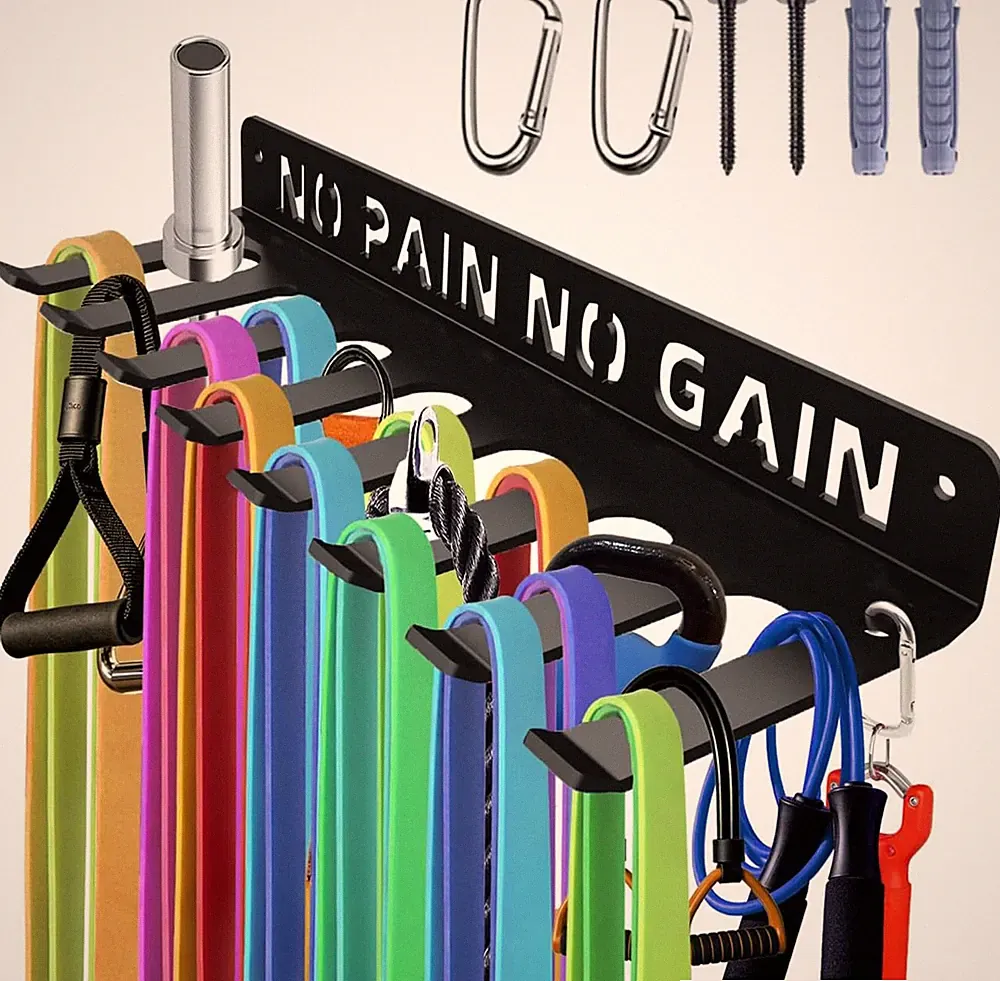 Home Gym Accessories Organization Storage Rack Equipment for Home 8 Hook Wall H