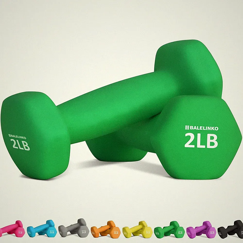 Home Gym Equipment for Strength Training, Weight Loss, Pilates & Yoga 2LB Pair