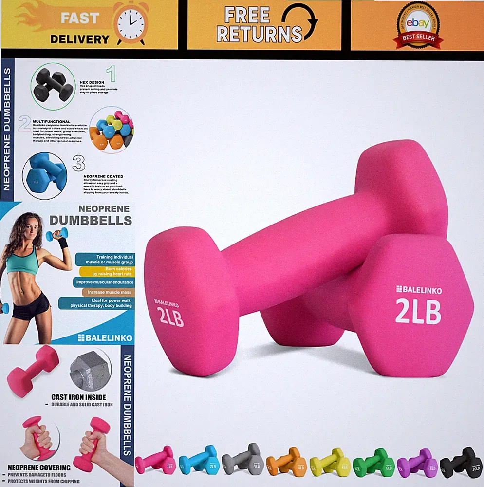 Home Gym Equipment Set for Strength Training, Weight Loss, Pilates & Yoga - Weig