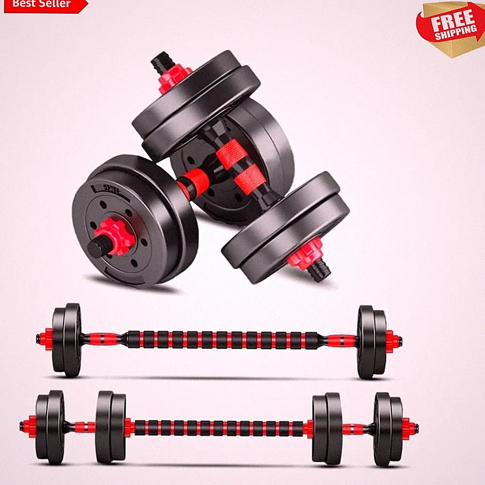Home Gym Essential: Lightweight Adjustable Dumbbells, 20lbs Set for All Levels