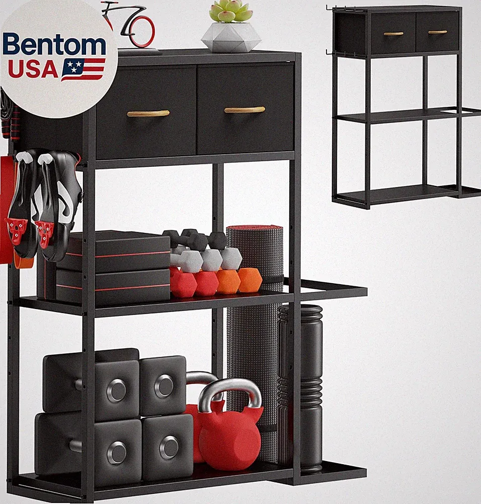 Home Gym Storage Shelf Stand Only, Adjustable Weight Rack for Dumbbells plus Ext