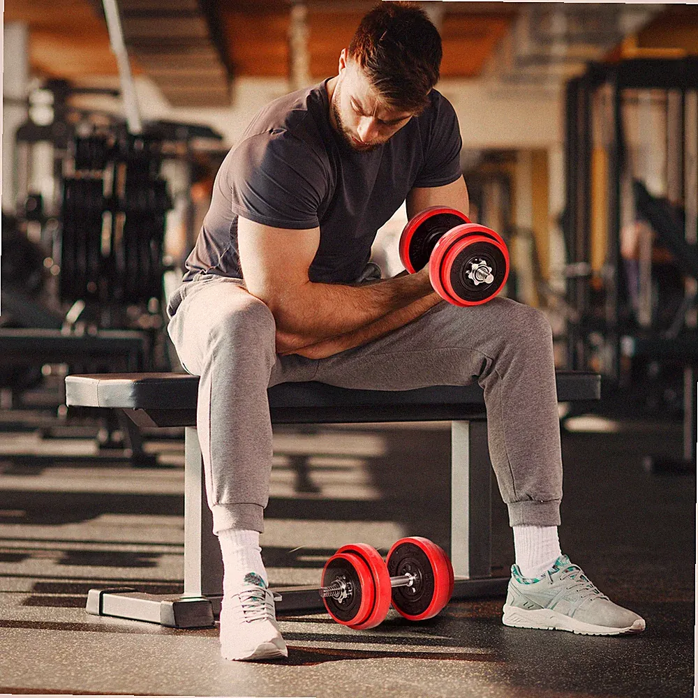 Home Gym Weight Set with Dumbbell and Barbell Options for Full Body Workout