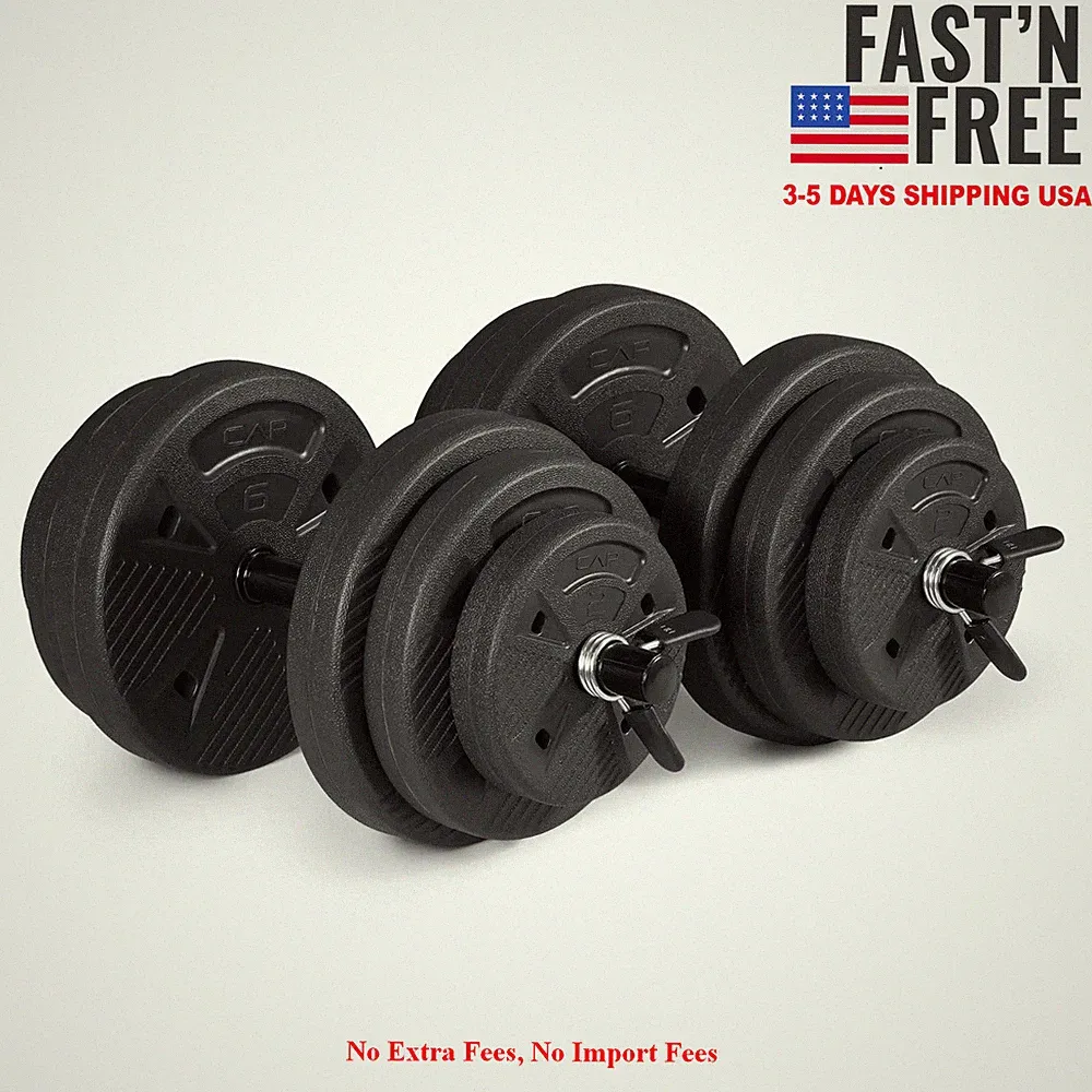 [HOT SALE] CAP Barbell 50 lb Adjustable Vinyl Dumbbell Set, Free ship, NEW USA