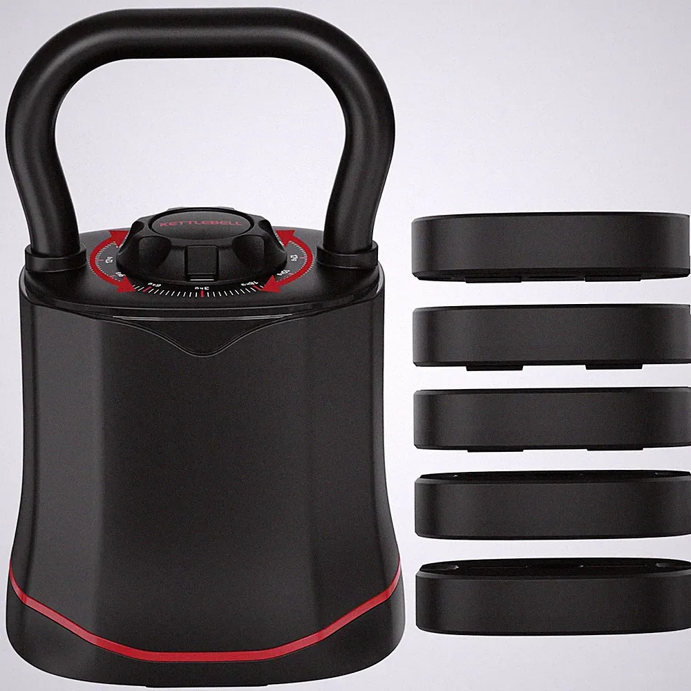 HXD-ERGO Adjustable Kettlebell, 6-in-1 Quick-Switch Kettlebell Sets 6.5-40 LBS