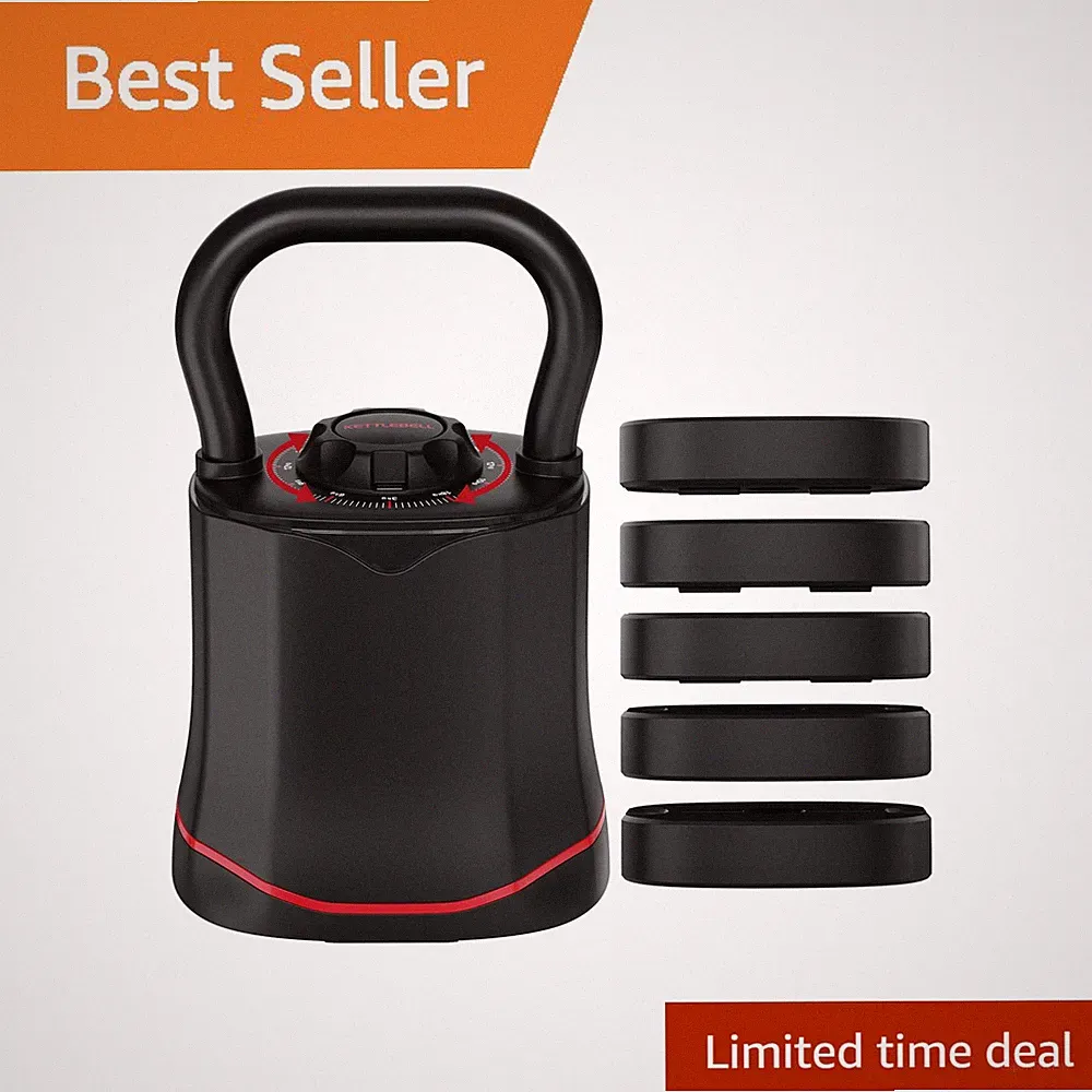 HXD-ERGO Black 6.5-40 LBS Adjustable Kettlebell