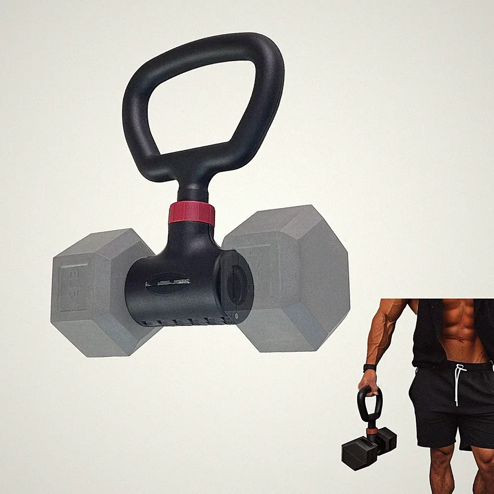 Hyperbell Dumbbell Converte to Barbell Set Kettlebell F Home Fitness Adjustable