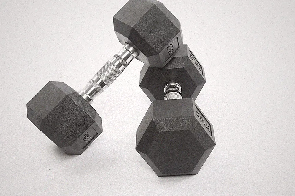 IDEAHOUSE Non-Slip Hex Dumbbells - Rubber & PEV Coated Free Weights with Anti-Ro