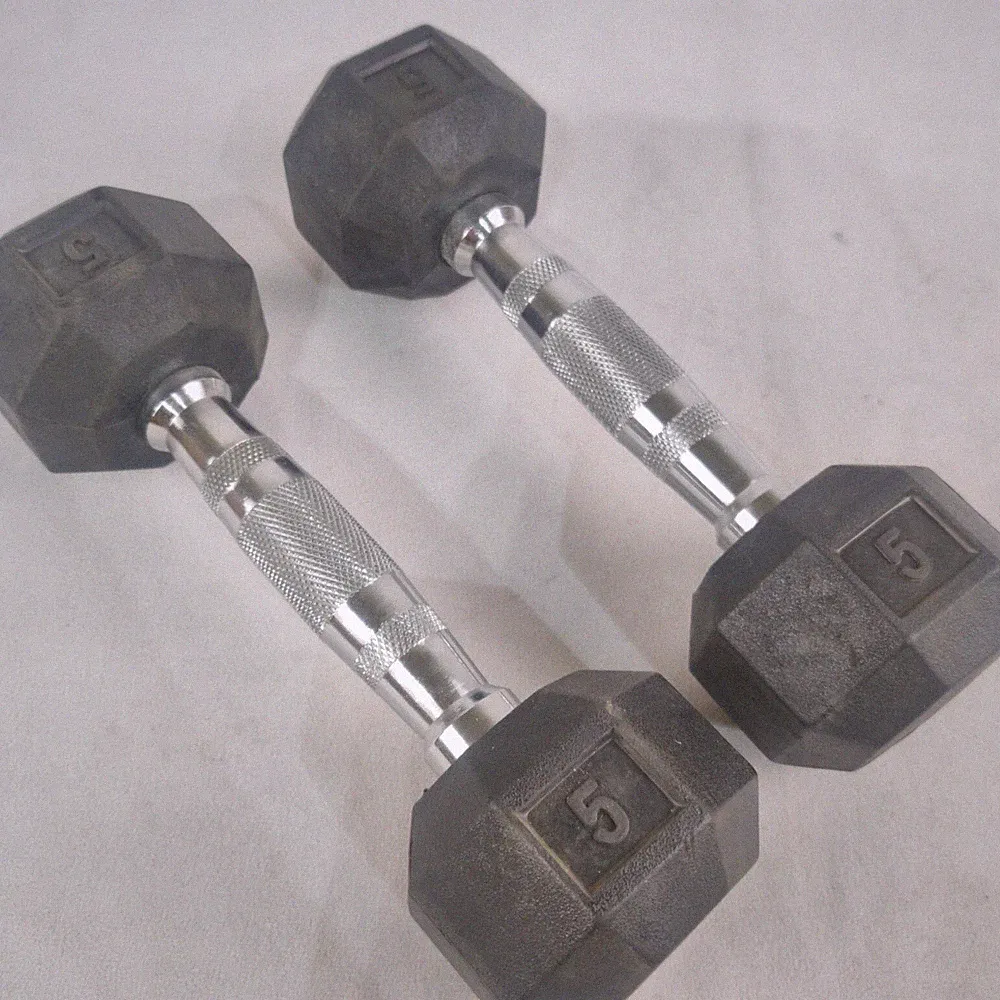Ignite by SPRI 5 Pound dumbbells Pair 5lb EACH - 2 weights 10 Lb TOTAL