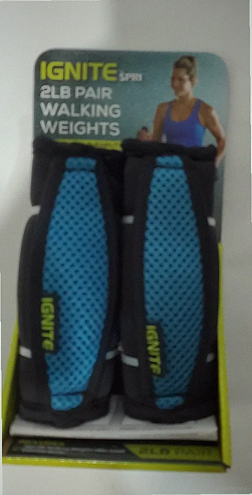 Ignite by SPRI Walking Weights 2lb Set Blue and Black