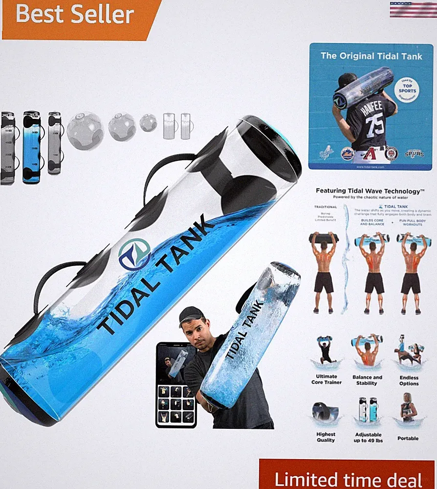 Innovative Water Weight Bag - Full-Body Workout Up to 79 lbs with Free App