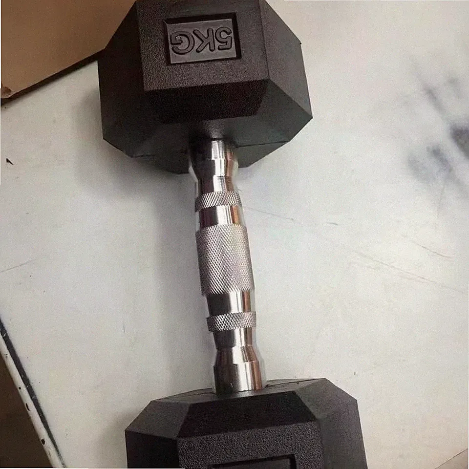Iron core hexagon coated dumbbell home fitness equipment 1kg weight coated pure
