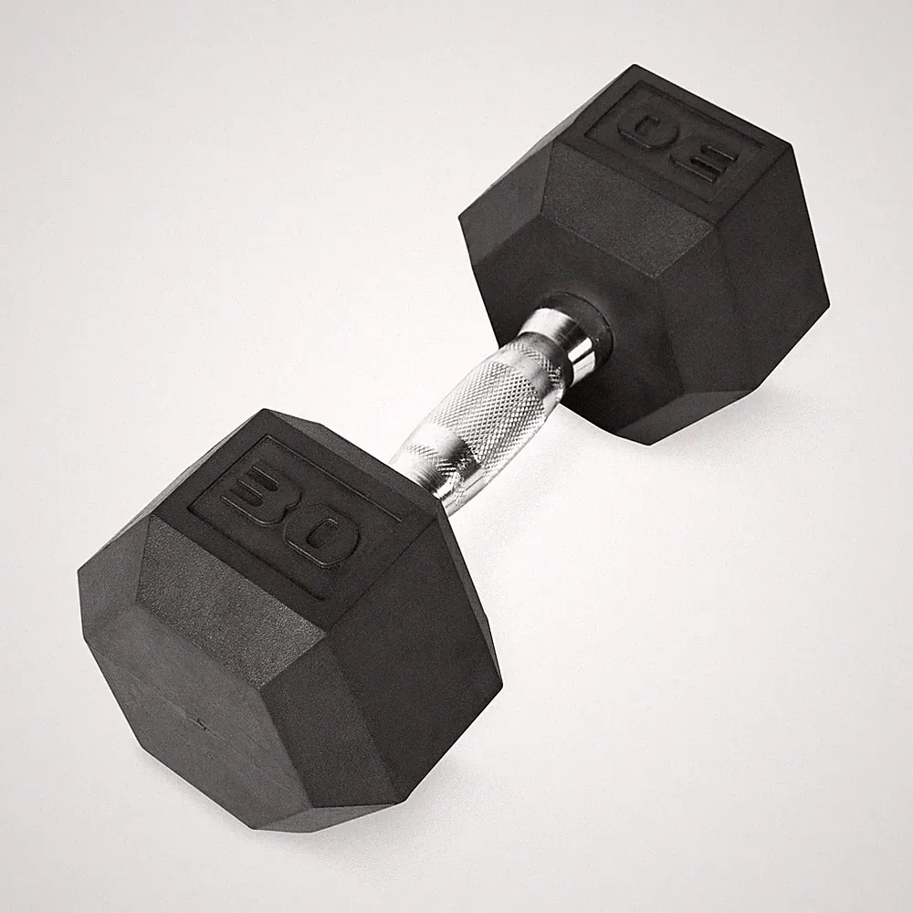 IRON HEXAGON DUMBELLS Protective Coating Single 3-120 Lbs