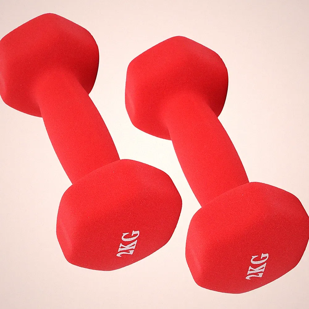 Iron PVC Encased Hex Dumbbell Home Gym Workout Hand Weights for Children Fitness