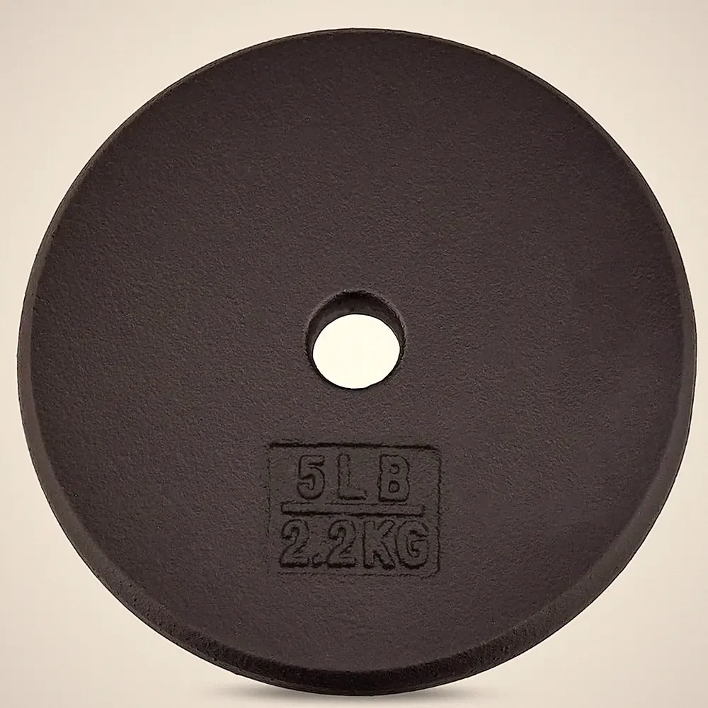Iron Weight Plates 1 inch 5 lb Single Dumbbell Disc Yes4All Cast Standard