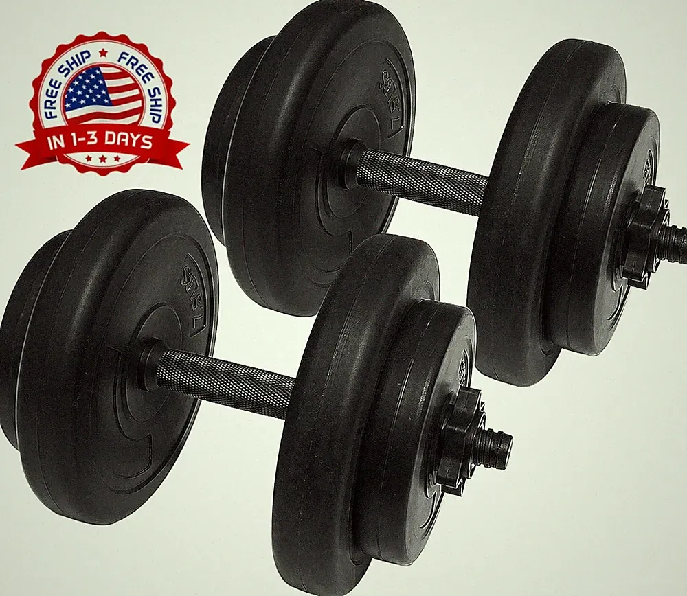 Juego de pesas con mancuernas ajustables Ejercicio con mancuernas 40lbs