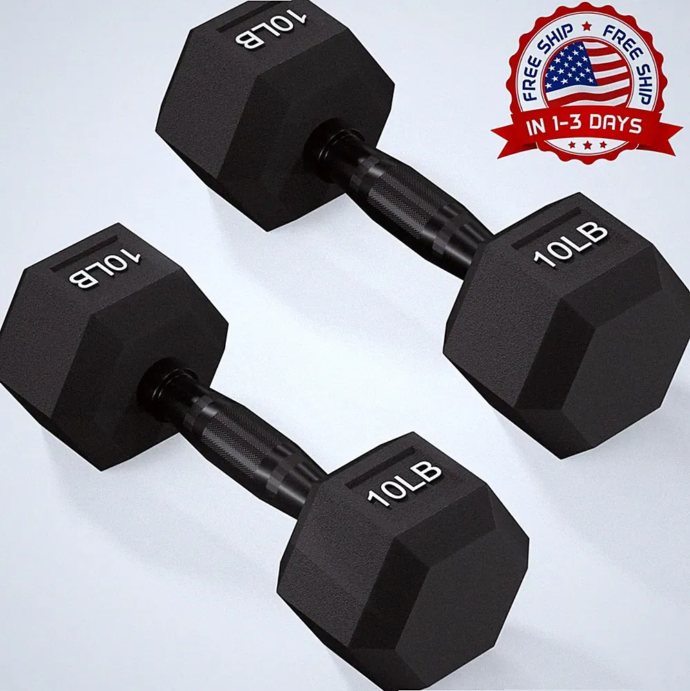 Juego De Pesas Mancuernas Para Ejercicios Hierro En Casa Para Hombre 10 Lbs Set