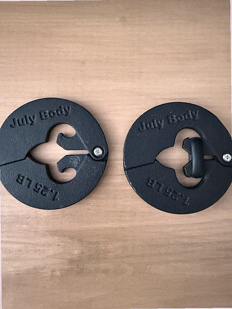 July Body 1.25 Pound Weight Clips, Set of 2 for Dumbbells Kettlebells